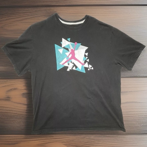 Vintage 90s Nike Air Jordan T-Shirt Black Men's XXL‎ Made in USA Retro Rare - Picture 1 of 5